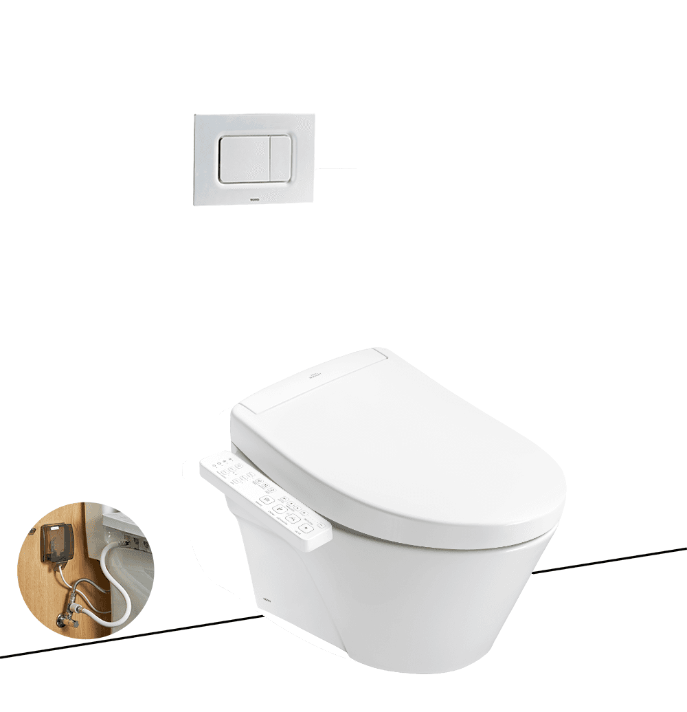 Sản phẩm Bàn cầu treo tường TOTO CW822RA-TCF33461GAA-WH172A-MB170P mã CW822RA-TCF33461GAA-WH172A-MB170P vị trí 4