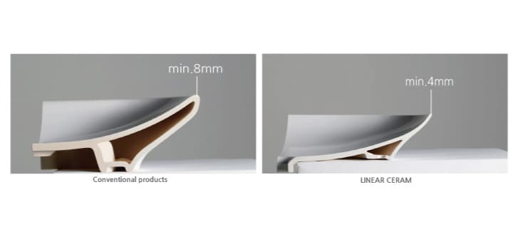 Ảnh công nghệ LINEARCERAM của TOTO