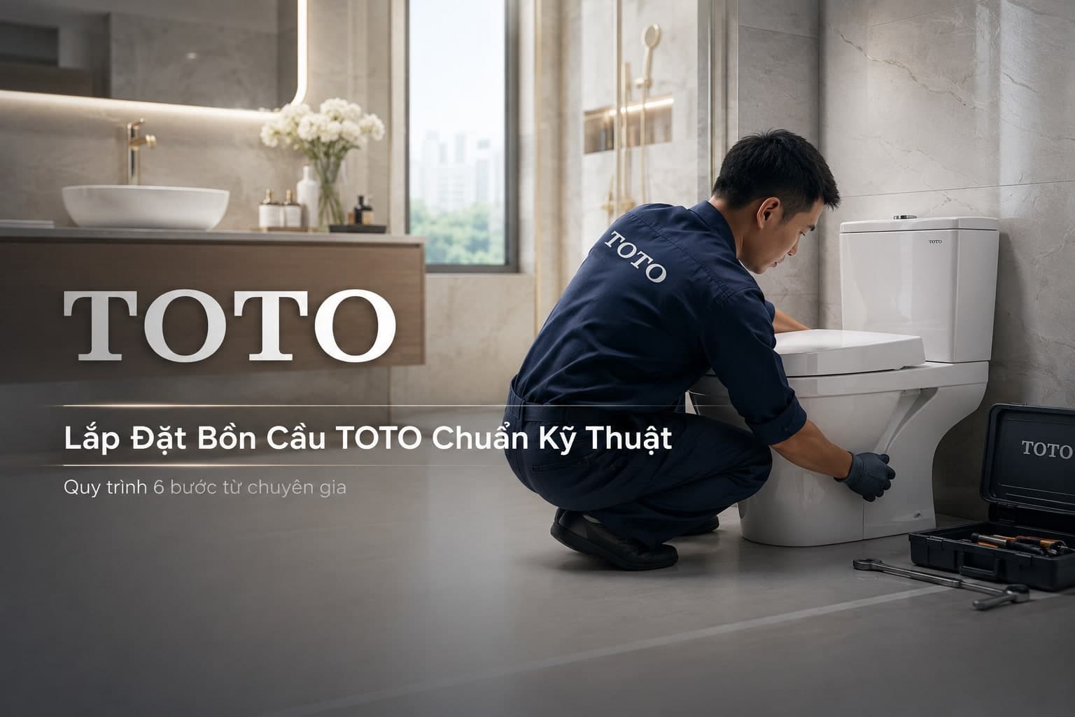 Ảnh bài viết mới Cách Lắp Đặt Bồn Cầu TOTO: Quy Trình Kỹ Thuật Chuẩn 6 Bước Theo Hướng Dẫn