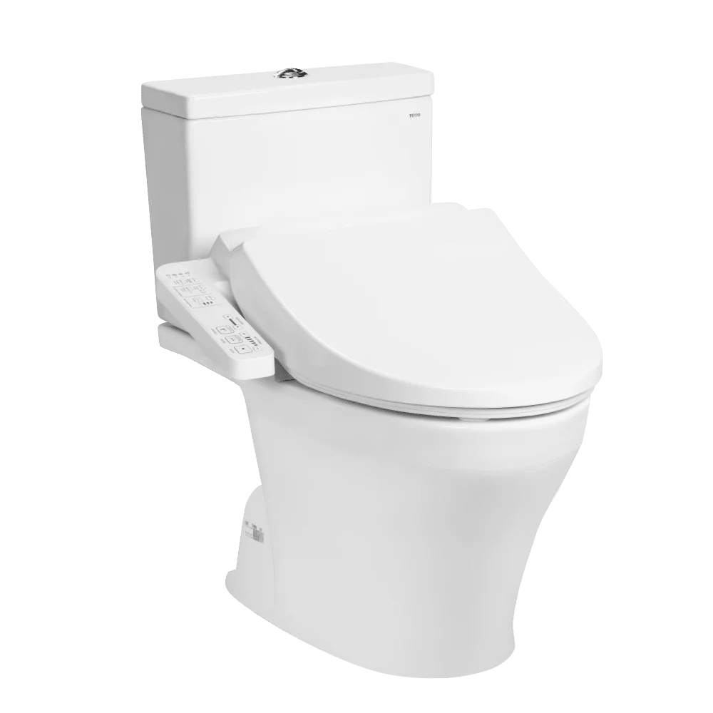 Bàn cầu hai khối kèm nắp rửa điện tử WASHLET dòng C2 cơ bản TCF23710AAA TOTO CS326DW18
