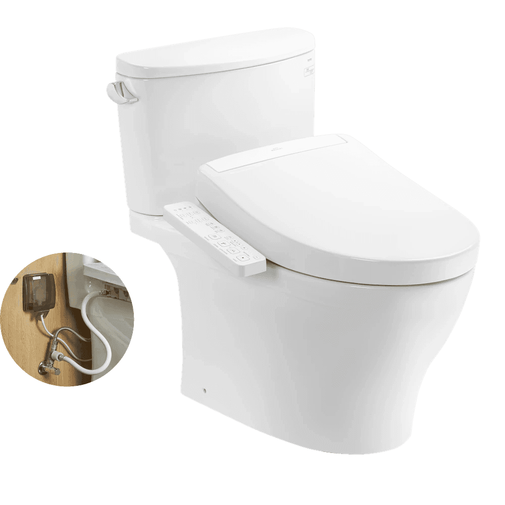 Bàn cầu 2 khối kèm nắp rửa điện tử WASHLET dòng S2 – TCF33461GAA TOTO CS767RW24