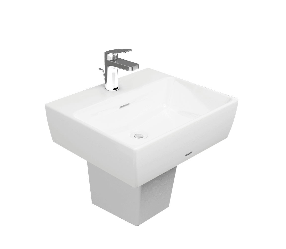 Ảnh 1 của Chậu rửa mặt chân lửng TOTO LHT328CHR