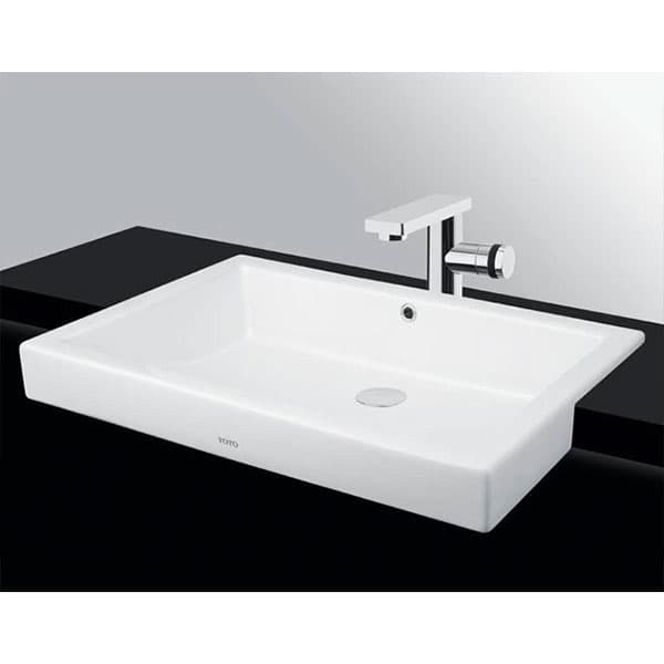 Ảnh 2 sản phẩm Chậu rửa mặt cao cấp lavabo bán âm bàn LW646JWFW TOTO LW646JW-FW mã LW646JW-FW