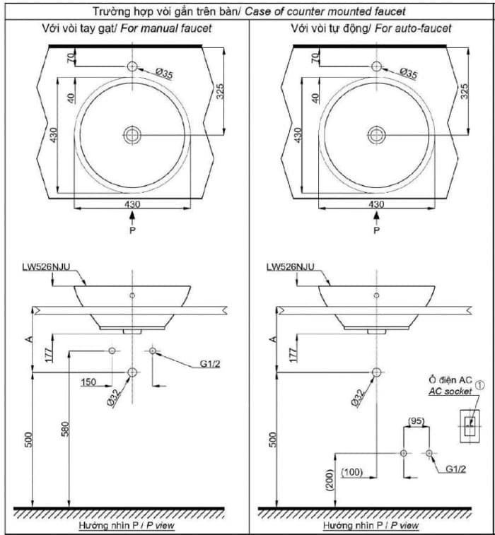 Ảnh 4 sản phẩm Chậu rửa lavabo đặt bàn LW526NJU TOTO LW526NJUW mã LW526NJUW