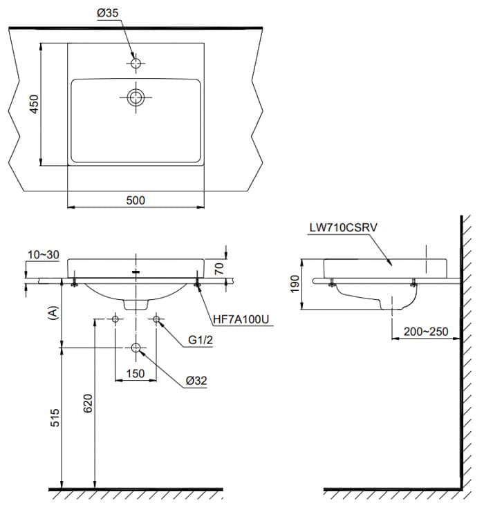Ảnh 4 sản phẩm Chậu rửa lavabo đặt bàn LT710CSR TOTO LT710CSRXW mã LT710CSRXW