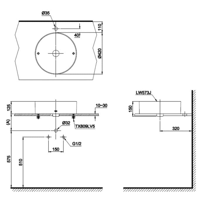 Ảnh 2 sản phẩm Chậu đặt trên bàn TOTO LW573JWFW mã LW573JWFW