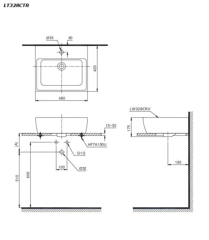 Ảnh 2 sản phẩm Chậu đặt trên bàn TOTO LT328CTRXW mã LT328CTRXW